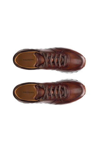 Magnanni 23961 Arco Medium Brown Suede / Calf-Skin Leather Casual Sneakers (MAGS1081)-AmbrogioShoes