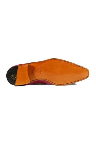 Magnanni 24140 Flamenco Pink Patina Leather Whole-Cut Oxfords (MAGS1096)-AmbrogioShoes