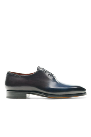 Magnanni Alexander 22972 Navy & Gray Calf-Skin Leather Whole-Cut Oxfords (MAGS1108)-AmbrogioShoes