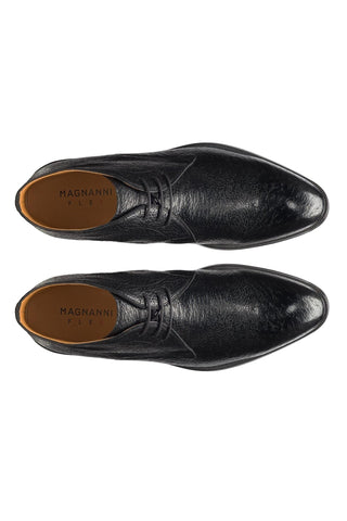 Magnanni Tacna 24716 Black Peccary Leather Chukka Boots (MAGS1106)-AmbrogioShoes