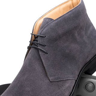 Zelli Italia Marco Men's Shoes Gray Calf-Skin Suede Chukka Boot (ZEL1067)