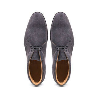 Zelli Italia Marco Men's Shoes Gray Calf-Skin Suede Chukka Boot (ZEL1067)