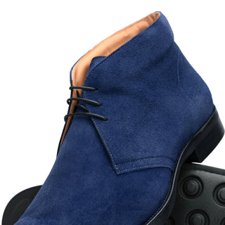 Zelli Italia Marco Men's Shoes Navy Calf-Skin Suede Chukka Boot (ZEL1067)
