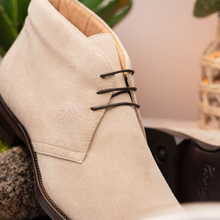 Zelli Italia Marco Men's Shoes Sand Calf-Skin Suede Chukka Boot (ZEL1067)