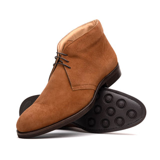 Zelli Italia Marco Men's Shoes Tobacco Calf-Skin Suede Chukka Boot (ZEL1067)