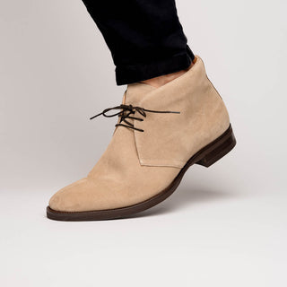 Zelli Italia Marco Men's Shoes Sand Calf-Skin Suede Chukka Boot (ZEL1067)