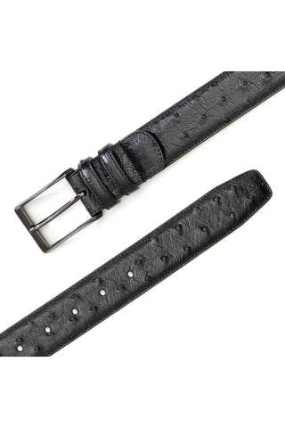 Mezlan AO8146 Men's Exotic Ostrich Skin Belt (MZB1184)-AmbrogioShoes