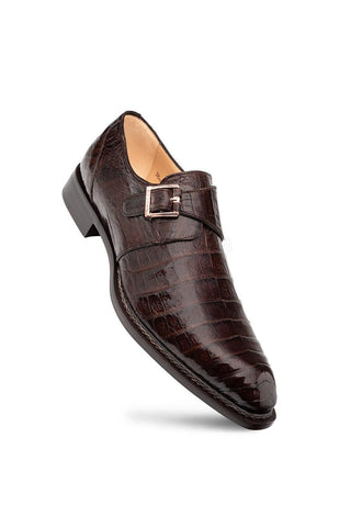 Mezlan Gigolo 50056-F Exotic Crocodile Single Monk Strap (MZ3756)-AmbrogioShoes