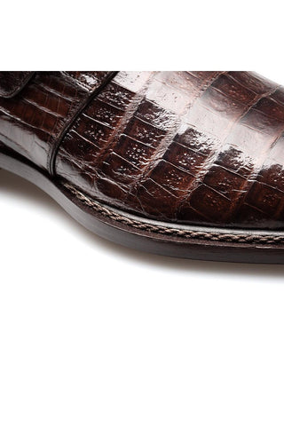 Mezlan Gigolo 50056-F Exotic Crocodile Single Monk Strap (MZ3756)-AmbrogioShoes