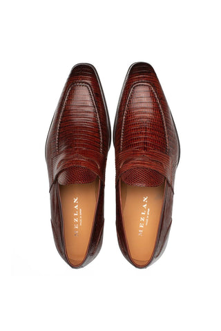 Mezlan Mayor 50121-L Exotic Lizard Penny Loafer (MZ3802)-AmbrogioShoes