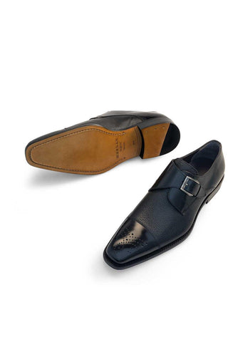 Phoenix Leather & Deer Single Monk-Strap-Dellamoda