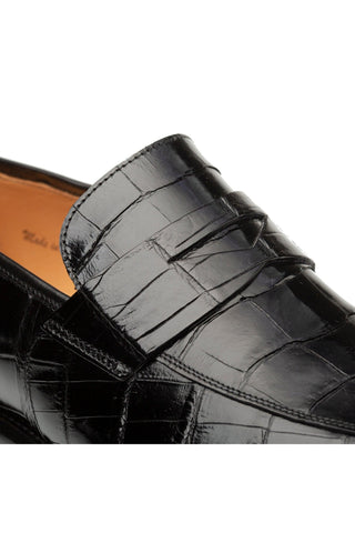 Mezlan Piccolo 4954-J Alligator Skin Split-Toe Penny Loafers (MZ3661)-AmbrogioShoes