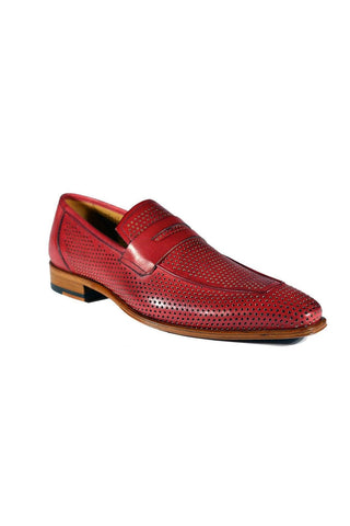 Mezlan S20296 Perforated Leather Classic Penny Loafers (MZ3482)-AmbrogioShoes