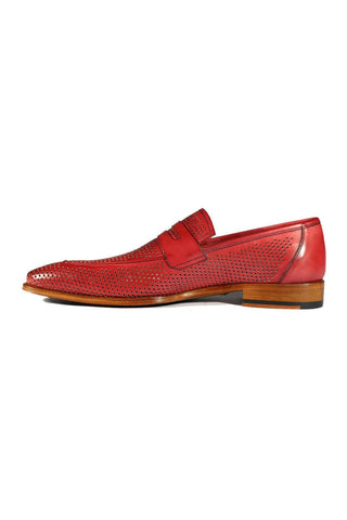 Mezlan S20296 Perforated Leather Classic Penny Loafers (MZ3482)-AmbrogioShoes