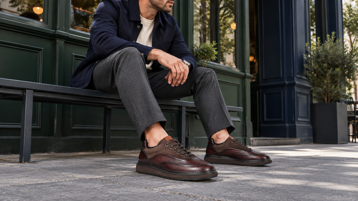 Franceschetti Monza suede and leather sneaker from the Franceschetti collection