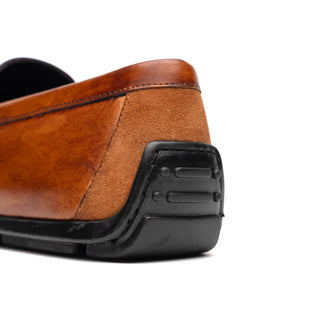 Zelli Italia Monza Men's Shoes Cognac Calf-Skin Leather Driver (ZEL1046)