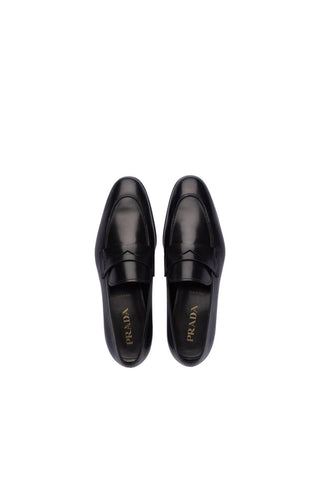 Prada 2DB185-248 Black Calf-Skin Leather Penny Loafers (PRM1031)-AmbrogioShoes