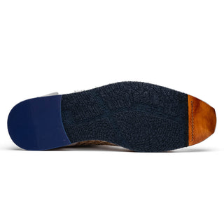 Zelli Italia Ripi Men's Shoes Brown & White Woven Calf-Skin Leather Sneaker (ZEL1056)