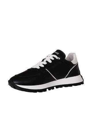 Roberto Cavalli 22541-A Black Calf-Skin Leather Casual Sneakers (RC1003)-AmbrogioShoes
