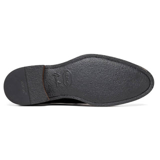 Zelli Italia Roma Men's Shoes Black Burnished Calf-Skin Leather Penny Loafer (ZEL1019)