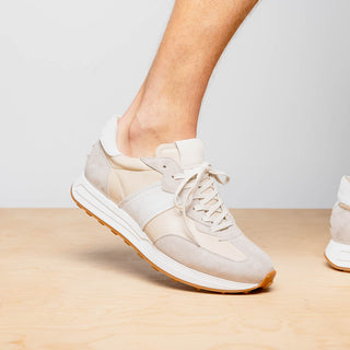 Zelli Italia Roxi Men's Shoes Taupe Suede & Calf-Skin Leather Sneaker (ZEL1078)