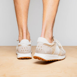 Zelli Italia Roxi Men's Shoes Taupe Suede & Calf-Skin Leather Sneaker (ZEL1078)