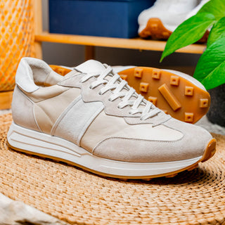 Zelli Italia Roxi Men's Shoes Taupe Suede & Calf-Skin Leather Sneaker (ZEL1078)