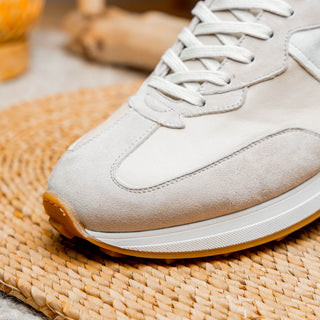 Zelli Italia Roxi Men's Shoes Taupe Suede & Calf-Skin Leather Sneaker (ZEL1078)