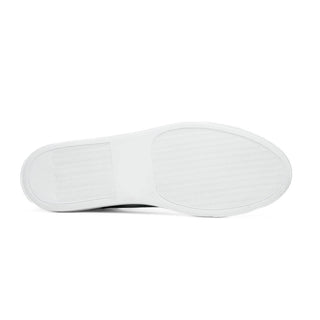 Zelli Italia Russo Men's Shoes Navy Burnished Calf-Skin Leather Sneaker (ZEL1050)