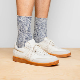 Zelli Italia Shizzo Men's Shoes White Suede & Calf-Skin Leather Signature Sneaker (ZEL1049)