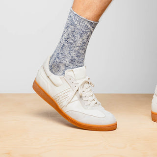 Zelli Italia Shizzo Men's Shoes White Suede & Calf-Skin Leather Signature Sneaker (ZEL1049)