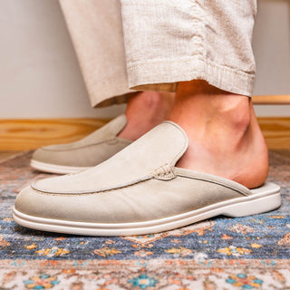 Zelli Italia Soro Men’s Shoes Gray Suede Goat-Skin Leather Sandal (ZEL1014)