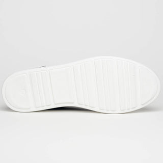 Zelli Italia Spettacolare Men's Shoes Black Pebble Grain Calf-Skin Leather Slip-On Sneaker (ZEL1051)