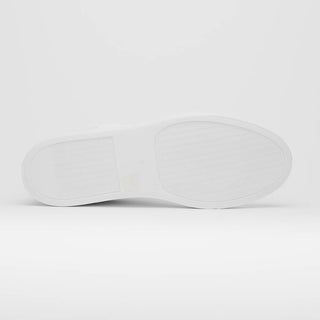 Zelli Italia Spettacolare Men's Shoes White Pebble Grain Calf-Skin Leather Slip-On Sneaker (ZEL1051)