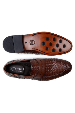 Studio Belvedere Luca Leather Penny Loafer-AmbrogioShoes