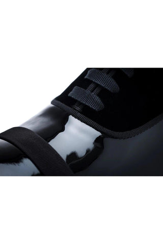 SUPERGLAMOUROUS Mathis Multi Black Velvet / Patent Formal Oxfords (SPGMS1024)-AmbrogioShoes