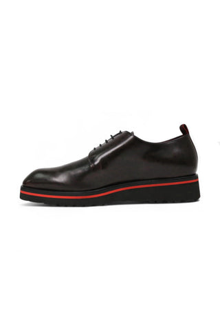 Valentino Dante Polished Calf-Skin Leather "V" logo Derby (VAL1009)-AmbrogioShoes