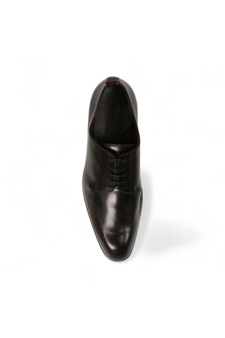 Valentino Dante Polished Calf-Skin Leather "V" logo Derby (VAL1009)-AmbrogioShoes