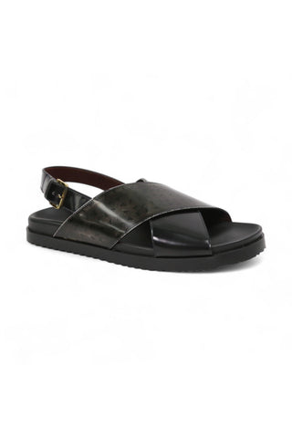 Valentino Sand V2 Polished Calf-Skin Leather Sandals (VAL1007)-AmbrogioShoes